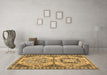 Machine Washable Abstract Brown Modern Rug in a Living Room,, wshabs4632brn