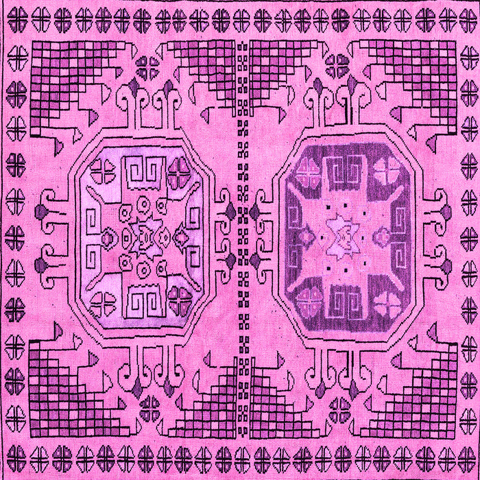 Square Abstract Pink Modern Rug, abs4632pnk