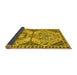 Sideview of Abstract Yellow Modern Rug, abs4632yw