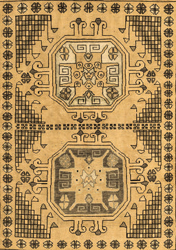 Abstract Brown Modern Rug, abs4632brn