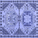 Square Abstract Blue Modern Rug, abs4632blu