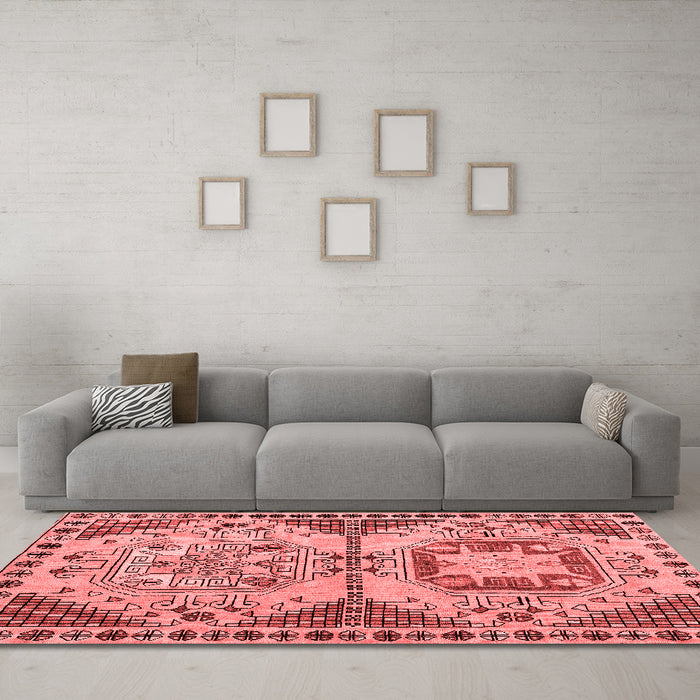 Modern Red Washable Rugs