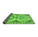 Sideview of Abstract Green Modern Rug, abs4632grn