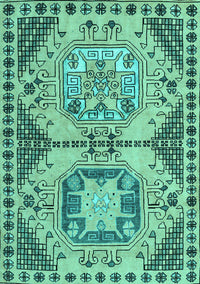 Abstract Turquoise Modern Rug, abs4632turq