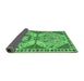 Sideview of Abstract Emerald Green Modern Rug, abs4632emgrn