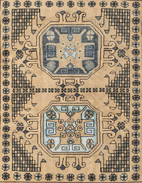 Machine Washable Abstract Yellow Rug, wshabs4632