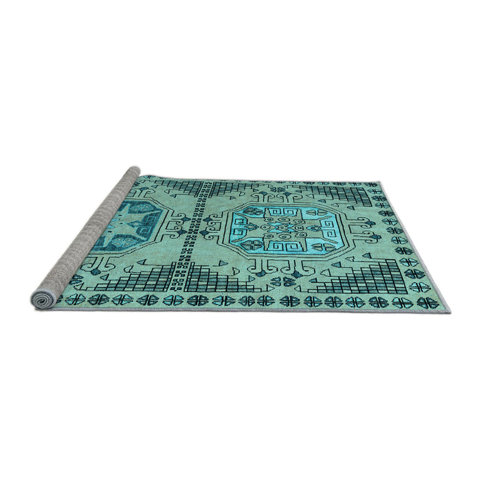 Sideview of Machine Washable Abstract Light Blue Modern Rug, wshabs4632lblu