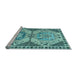 Sideview of Machine Washable Abstract Light Blue Modern Rug, wshabs4632lblu