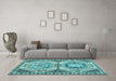 Machine Washable Abstract Light Blue Modern Rug in a Living Room, wshabs4632lblu