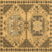 Square Machine Washable Abstract Brown Modern Rug, wshabs4632brn