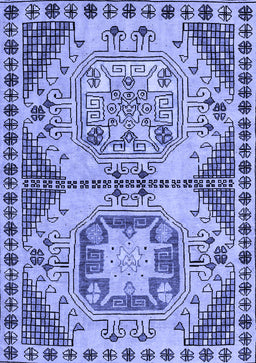 Abstract Blue Modern Rug, abs4632blu