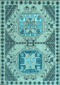 Abstract Light Blue Modern Rug, abs4632lblu