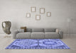 Machine Washable Abstract Blue Modern Rug in a Living Room, wshabs4632blu