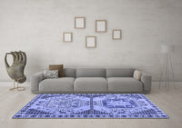 Machine Washable Abstract Blue Modern Rug, wshabs4632blu