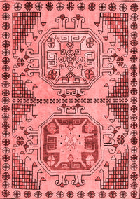 Abstract Red Modern Rug, abs4632red