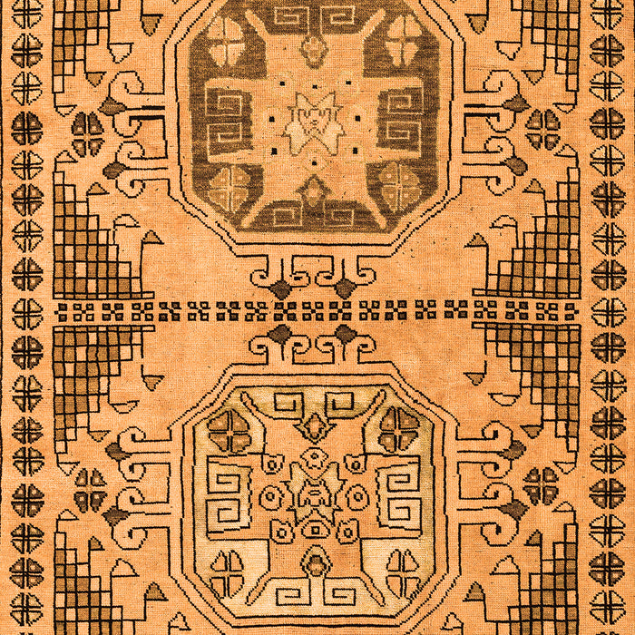 Abstract Orange Modern Rug, abs4632org