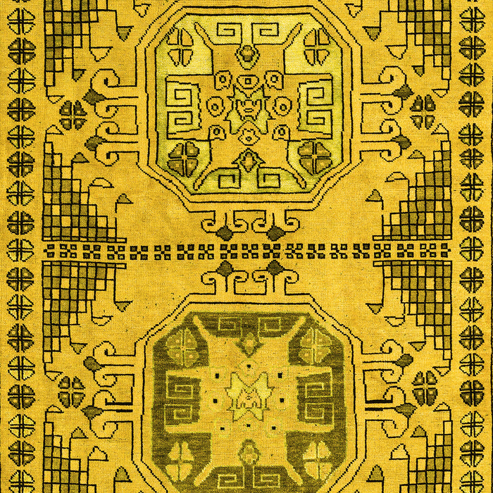 Machine Washable Abstract Yellow Modern Rug, wshabs4632yw