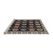 Sideview of Machine Washable Abstract Camel Brown Rug, wshabs4633