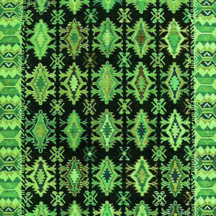Machine Washable Abstract Green Modern Area Rugs, wshabs4633grn