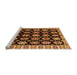 Sideview of Machine Washable Abstract Orange Modern Area Rugs, wshabs4633org