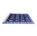 Sideview of Machine Washable Abstract Blue Modern Rug, wshabs4633blu