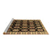 Sideview of Machine Washable Abstract Brown Modern Rug, wshabs4633brn