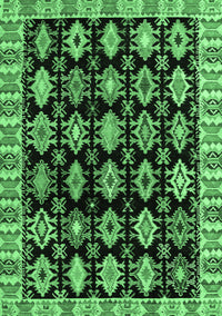 Abstract Emerald Green Modern Rug, abs4633emgrn