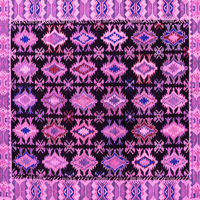 Square Abstract Pink Modern Rug, abs4633pnk