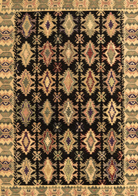 Abstract Brown Modern Rug, abs4633brn