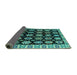 Sideview of Abstract Turquoise Modern Rug, abs4633turq