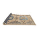 Sideview of Abstract Dark Almond Brown Modern Rug, abs4634