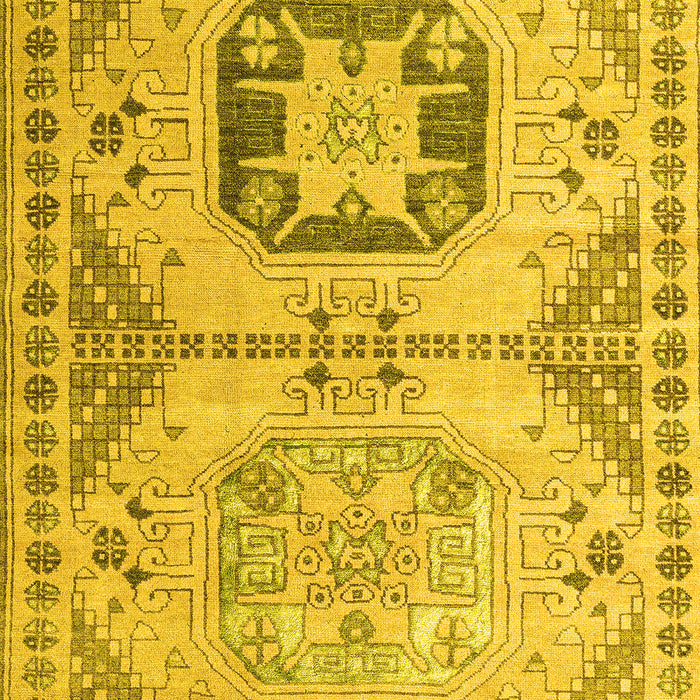 Machine Washable Abstract Yellow Modern Rug, wshabs4634yw