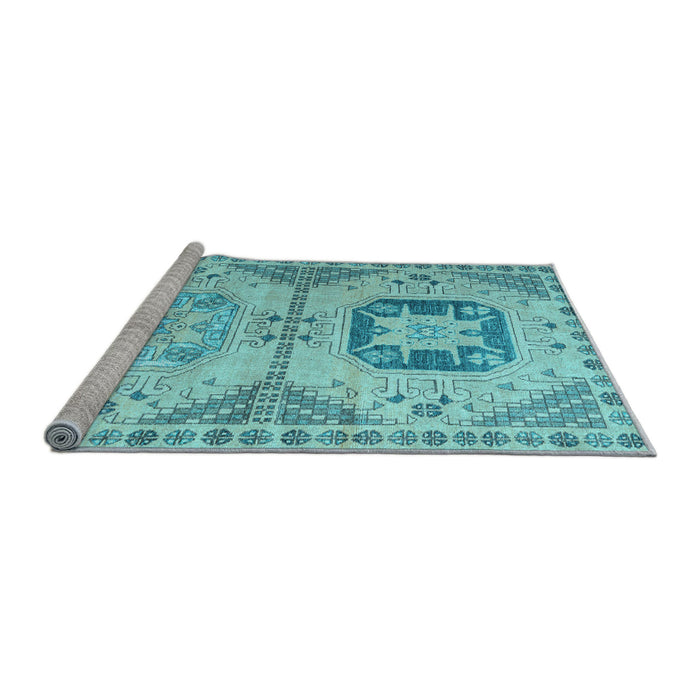 Sideview of Machine Washable Abstract Light Blue Modern Rug, wshabs4634lblu