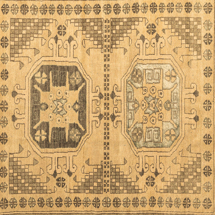 Square Abstract Brown Modern Rug, abs4634brn