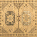 Square Abstract Brown Modern Rug, abs4634brn