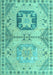 Machine Washable Abstract Turquoise Modern Area Rugs, wshabs4634turq