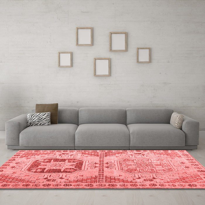 Modern Red Washable Rugs