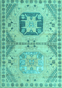 Abstract Turquoise Modern Rug, abs4634turq