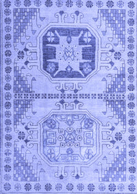 Abstract Blue Modern Rug, abs4634blu