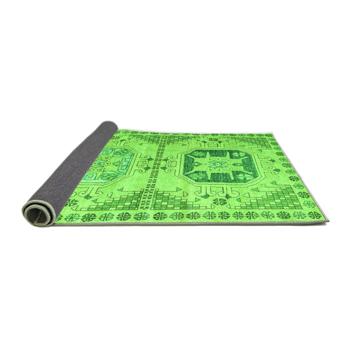 Sideview of Abstract Green Modern Rug, abs4634grn
