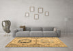 Machine Washable Abstract Brown Modern Rug in a Living Room,, wshabs4634brn