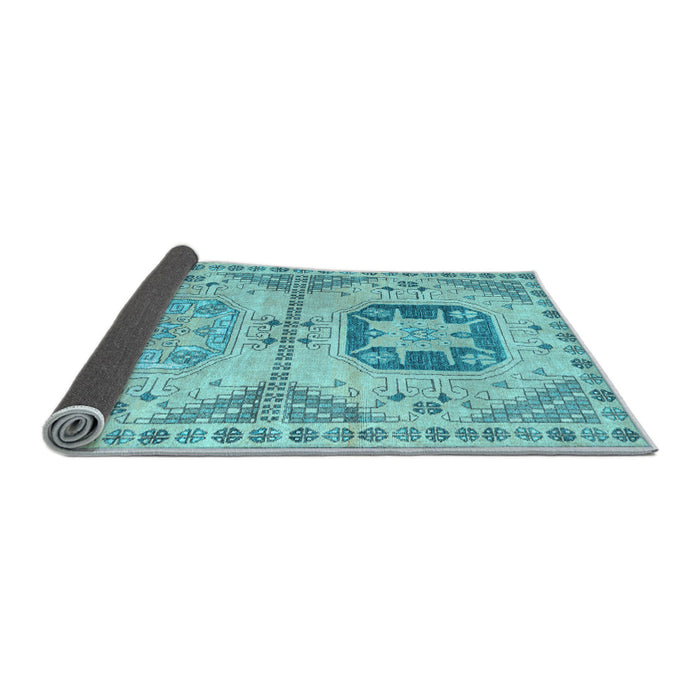 Sideview of Abstract Light Blue Modern Rug, abs4634lblu