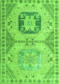 Abstract Green Modern Rug, abs4634grn