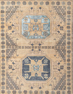 Abstract Dark Almond Brown Modern Rug, abs4634