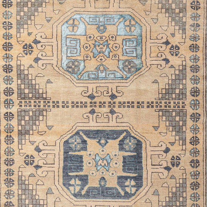 Abstract Dark Almond Brown Modern Rug, abs4634