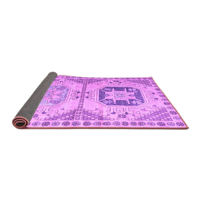 Sideview of Abstract Purple Modern Rug, abs4634pur