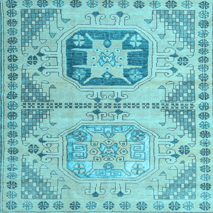 Square Abstract Light Blue Modern Rug, abs4634lblu