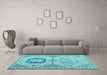 Machine Washable Abstract Light Blue Modern Rug in a Living Room, wshabs4634lblu