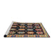 Sideview of Machine Washable Abstract Burgundy Brown Rug, wshabs4635