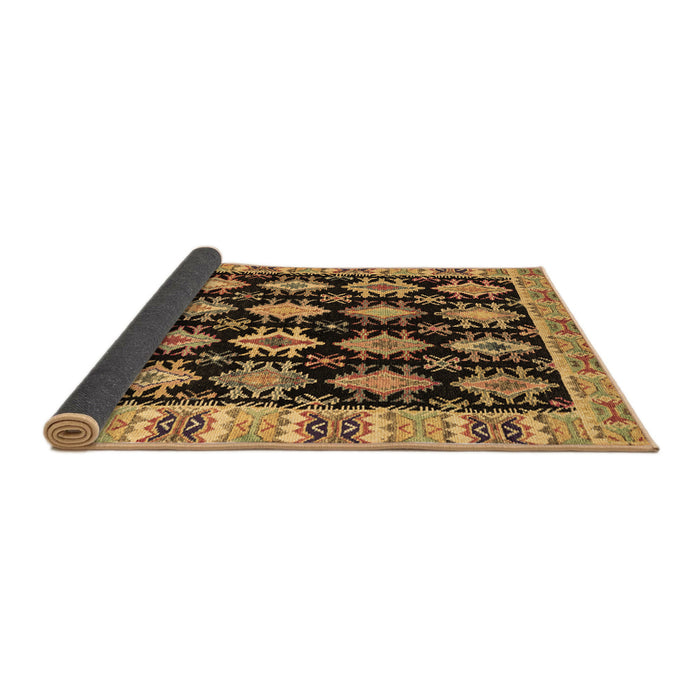 Sideview of Abstract Brown Modern Rug, abs4635brn